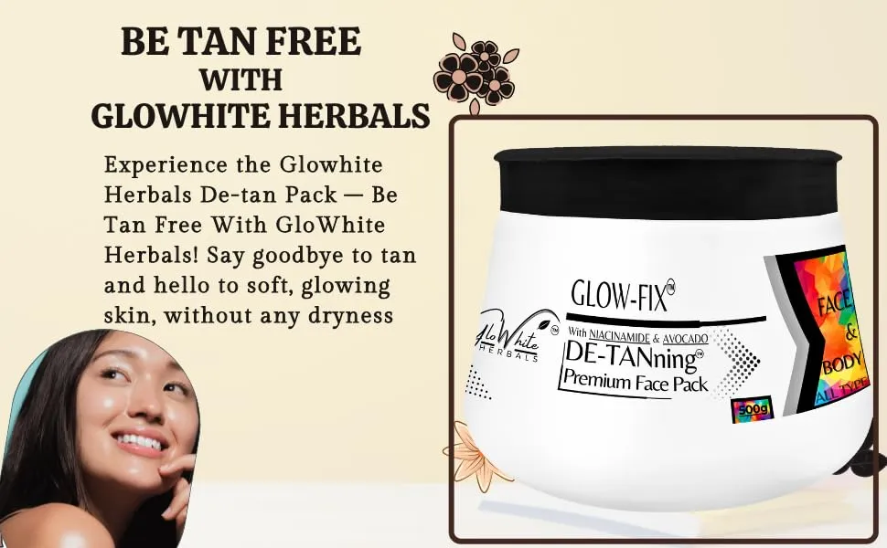 GloWhite Herbals D-Tan Face Pack | Instant Tan Removal | Natural & Bleach-Free - Image 4