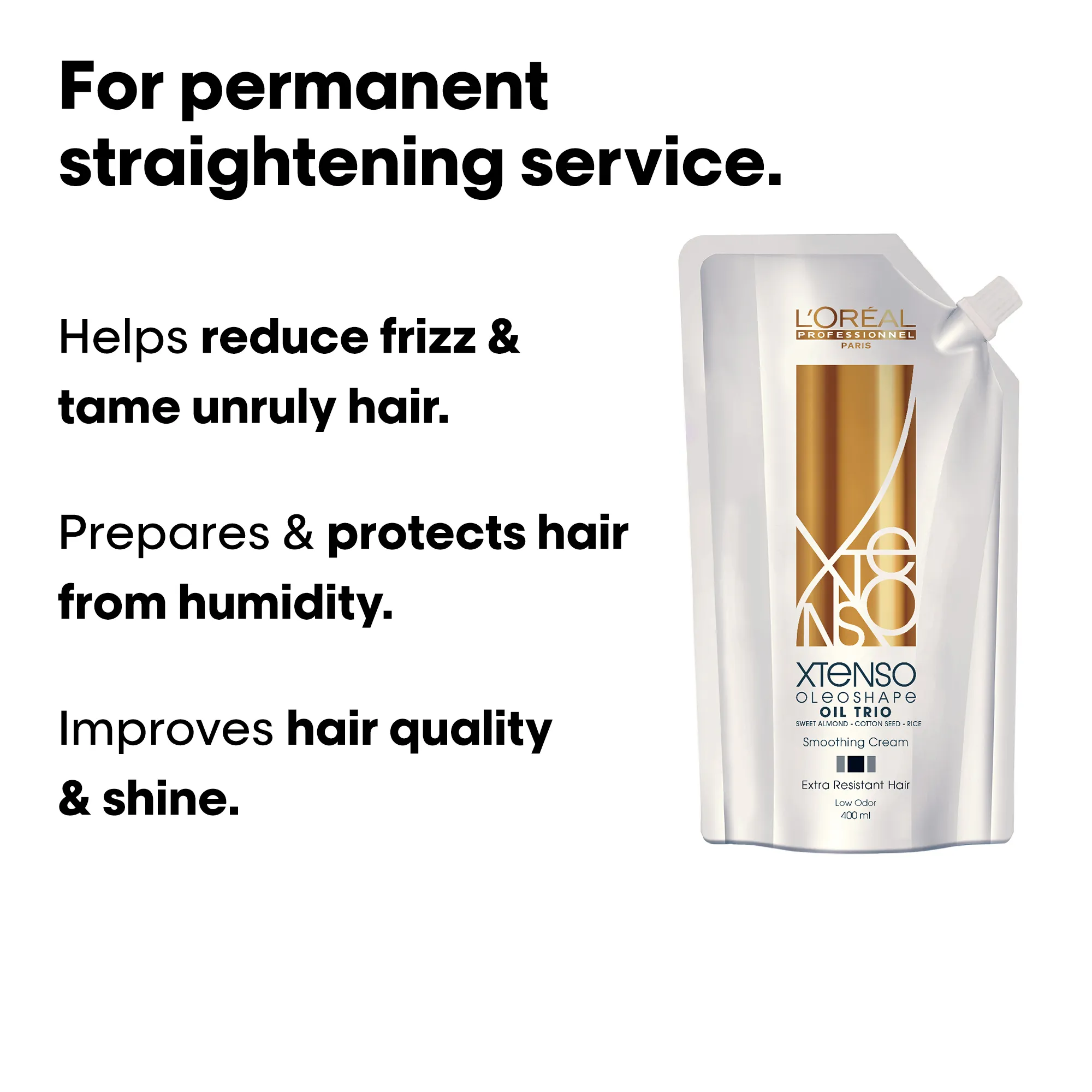 Loreal Xtenso Oleoshape – Extra Resistant Hair cream 400ml - Image 2