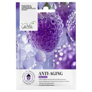 Gowhite Herbals Anti-Aging Facial Kit – 6 Step Professional Salon Facial | With Hyaluronic Acid, Retinol & Vitamin C | Skin Firming & Wrinkle Care | Single Use Facial Kit for Women & Home Use