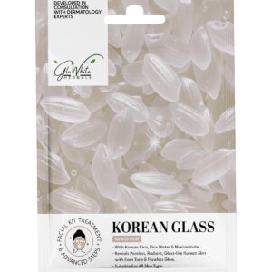 Korean Glass Skin Facial Kit – 6 Step Professional Salon Facial | With Korean Cica, Rice Water & Niacinamide | Glass Skin Glow Treatment for Women | Single Use Facial Kit for...